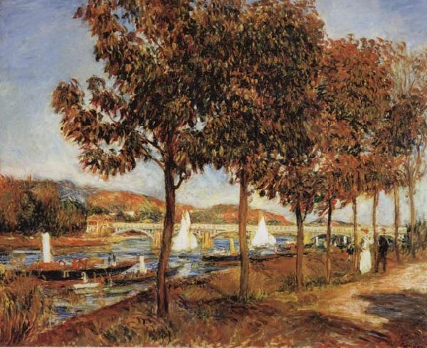 Pierre Renoir The Bridge at Argenteuil in Autunn oil painting image